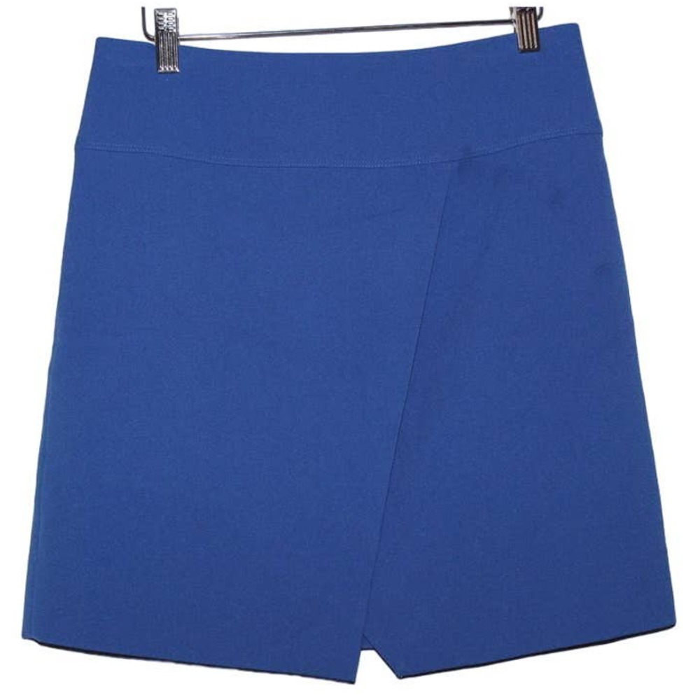 Women's J. Crew Cross Front Mini Skirt Royal Blue Crossover Mini Skirt Size 4